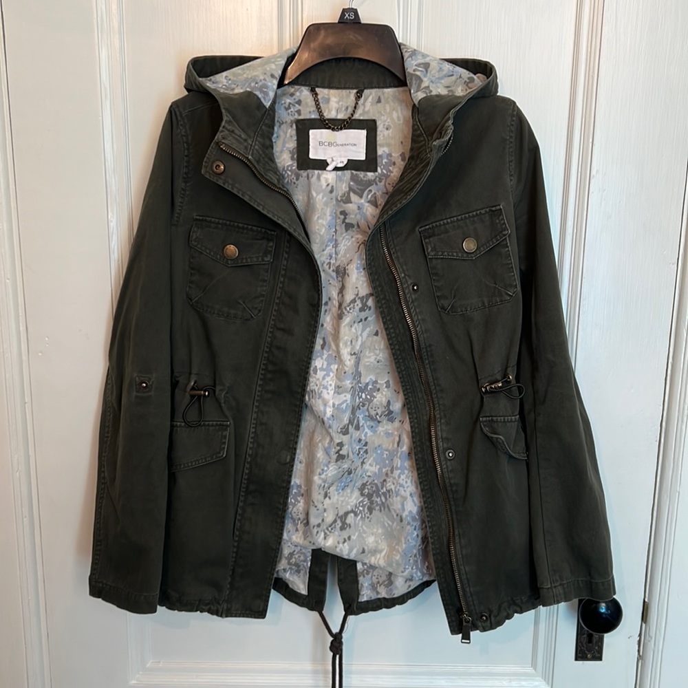 Bcbgeneration Utility Jacket With Drawstring Wais… - image 1